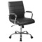 Emma and Oliver Mid-Back Vinyl Executive Swivel Office Chair with Chrome Base and Arms